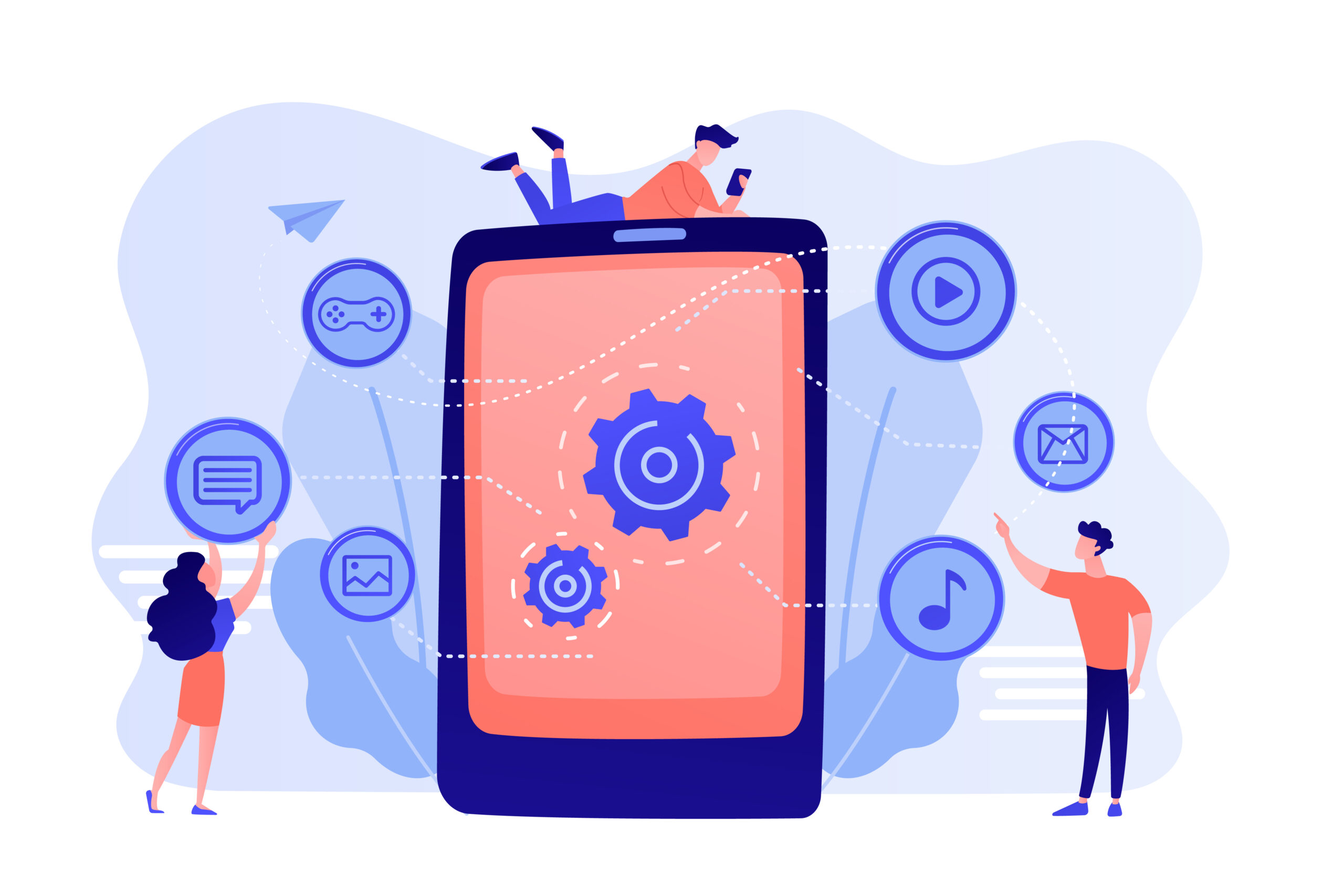 Mobile content concept vector illustration